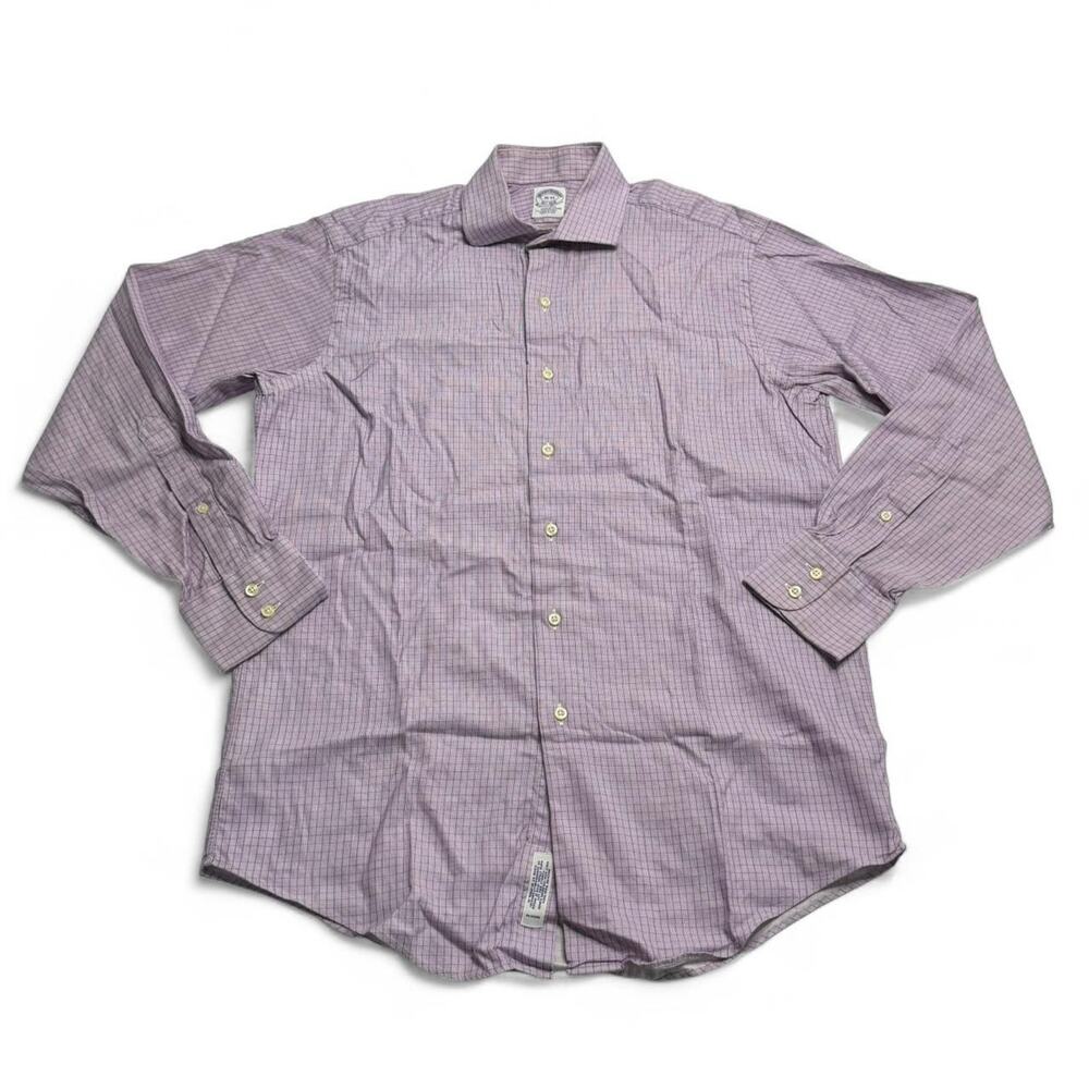 Brooks Brothers pink check dress shirt in size 15-33 a classic regular fit